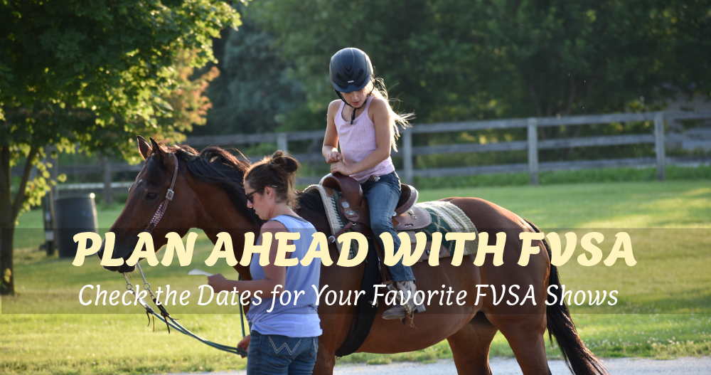 girl mounted on house with mother holding the horse